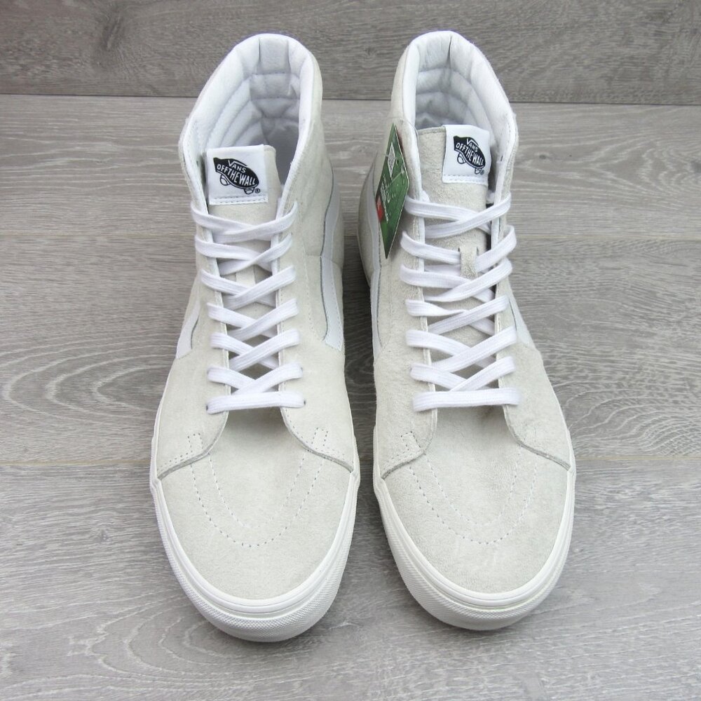 Vans Sk8-Hi Suede Sneakers Mens Size 13 Blanc De Blanc NEW - Picture 7 of 16